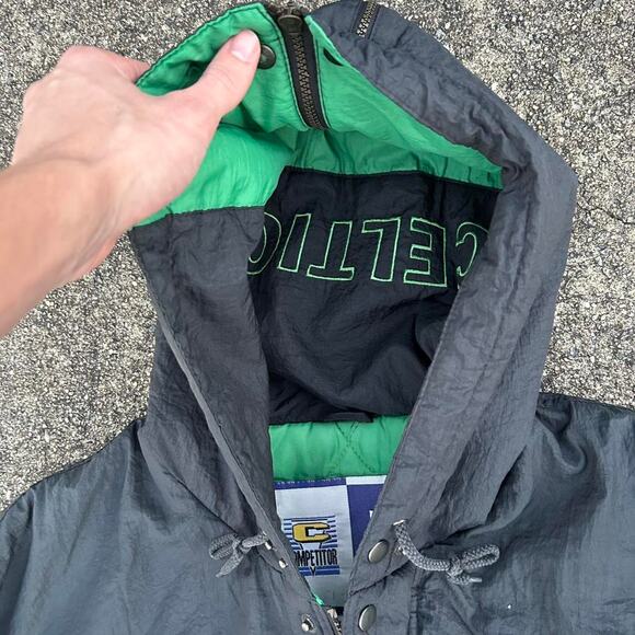 Vtg 90s Boston Celtics starter style puffer jacket size large - Picture 6 of 8